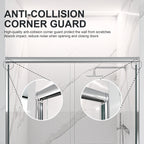 44"-48"W x 72"H Semi-Frameless Double Sliding Shower Door