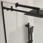 60" W x 76" H Sliding Frameless Shower Door in Matte