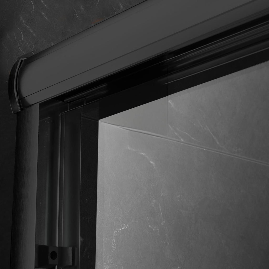 60'' W x 74'' H Sliding Frameless Shower Door with 6mm Tempered Glass