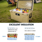 85 Quart Khaki Cooler – Bear-Resistant Rotomolded Ice Chest