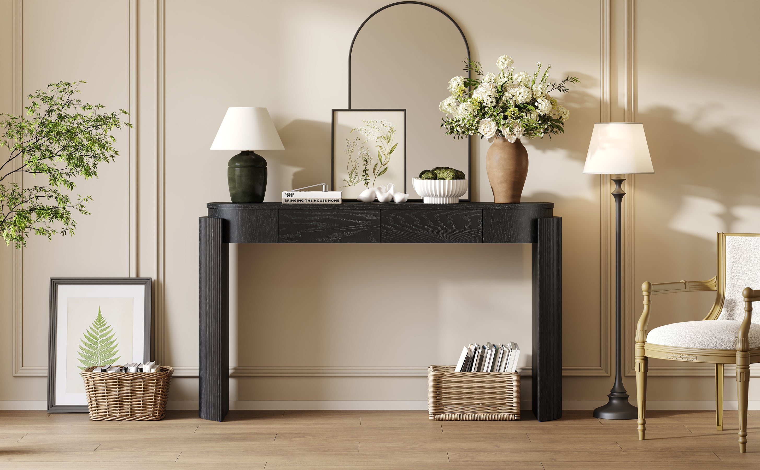 TREXM Entryway Table with Storage