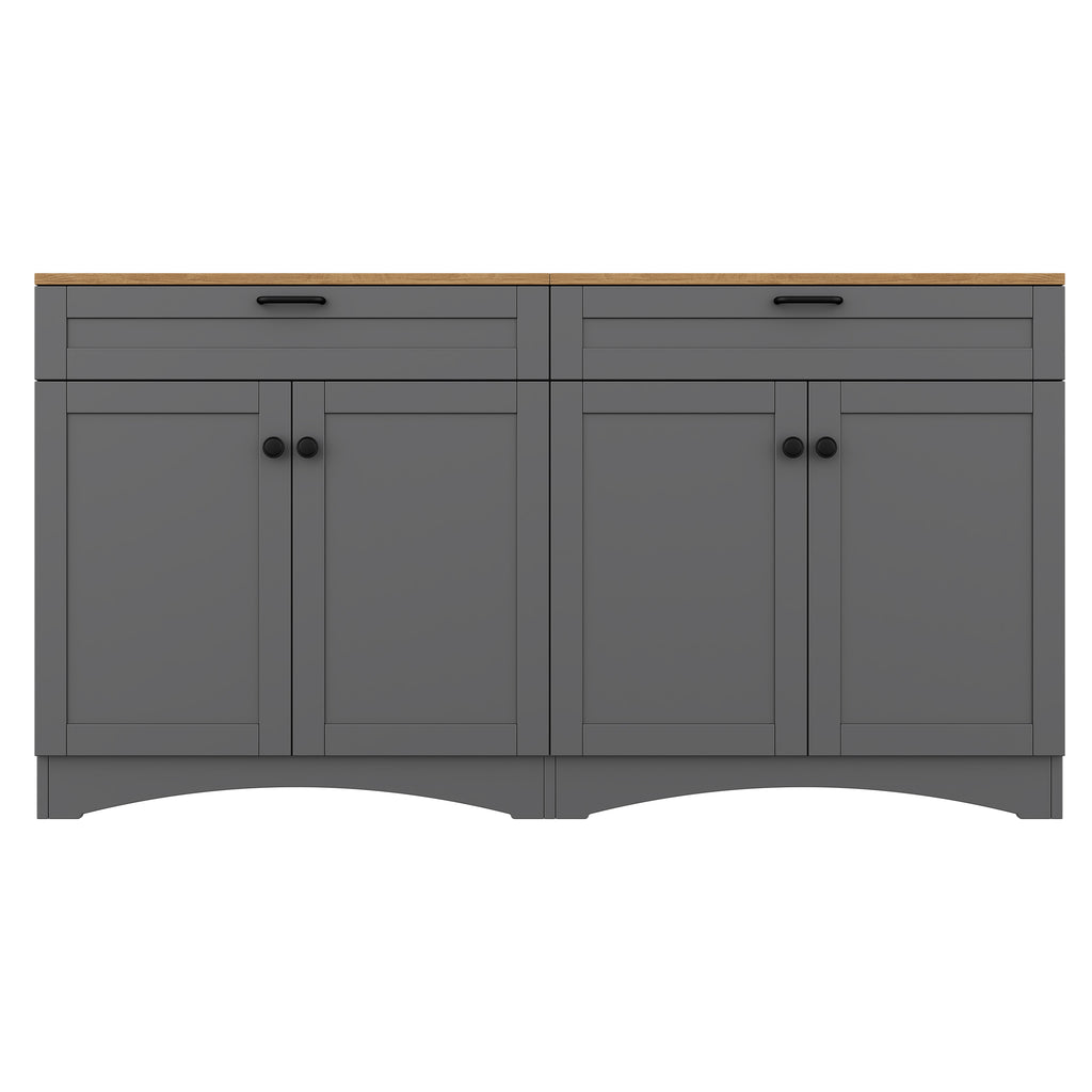 Farmhouse TV Stand with 2 Drawers for TVs Up to 70"