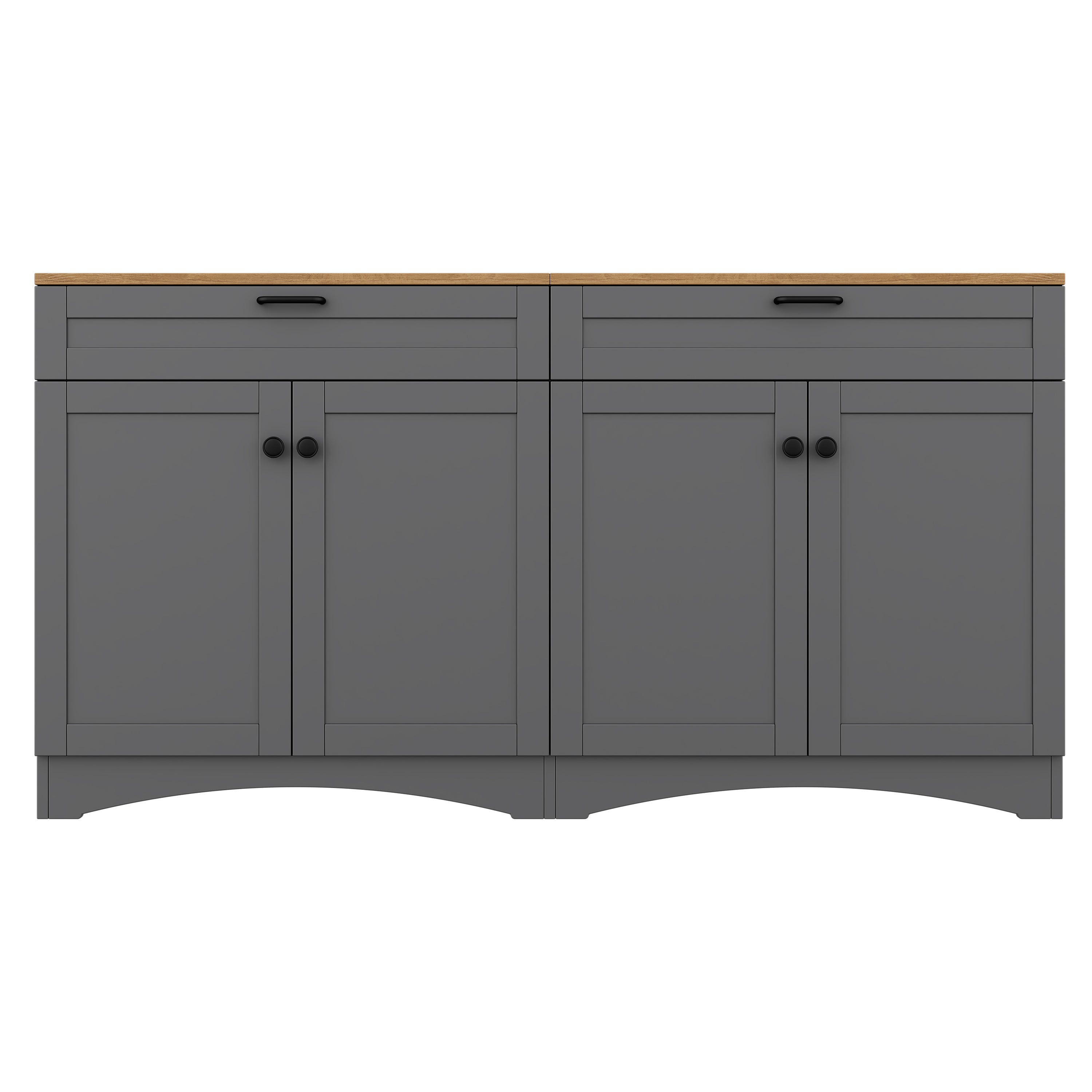 Farmhouse TV Stand with 2 Drawers for TVs Up to 70"