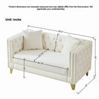 58" Chesterfield Velvet Sofa - Elegant 2 Seater Couch