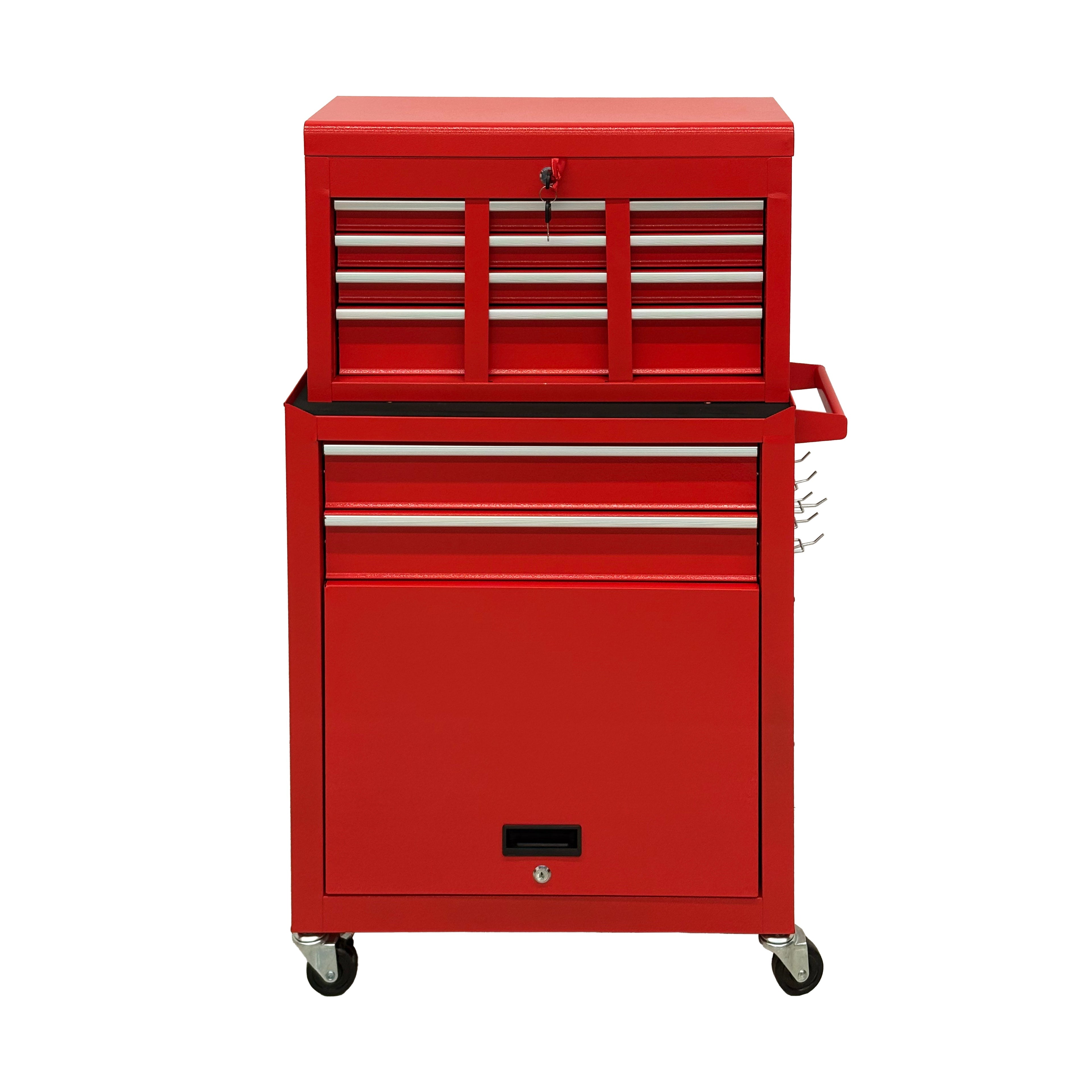 8-Drawer High-Capacity Rolling Tool Chest - Red