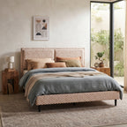 Simple Modern Camel Plush Soft Bed