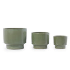 Handmade Solid Glaze Ceramic Planter Set of 3