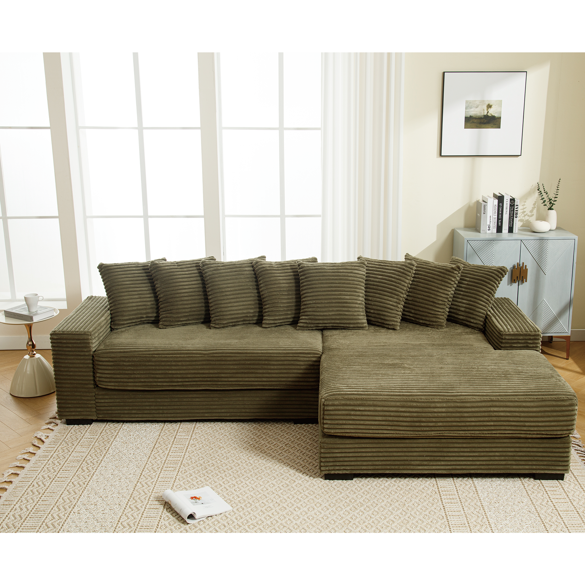 Oversized Two-Piece L Shaped Sofa