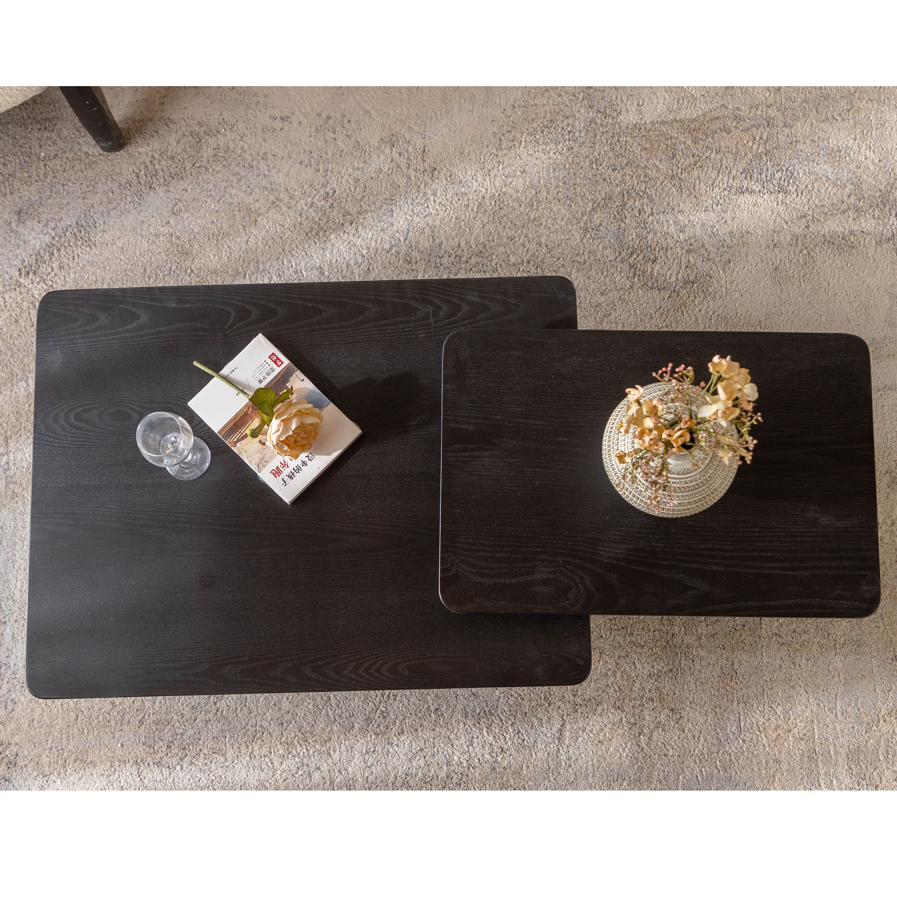 Vintage Fashion Style Square Coffee Table Set