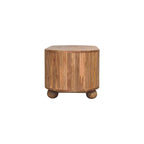 Solid Wood Soba Ball Coffee Table, Open Storage