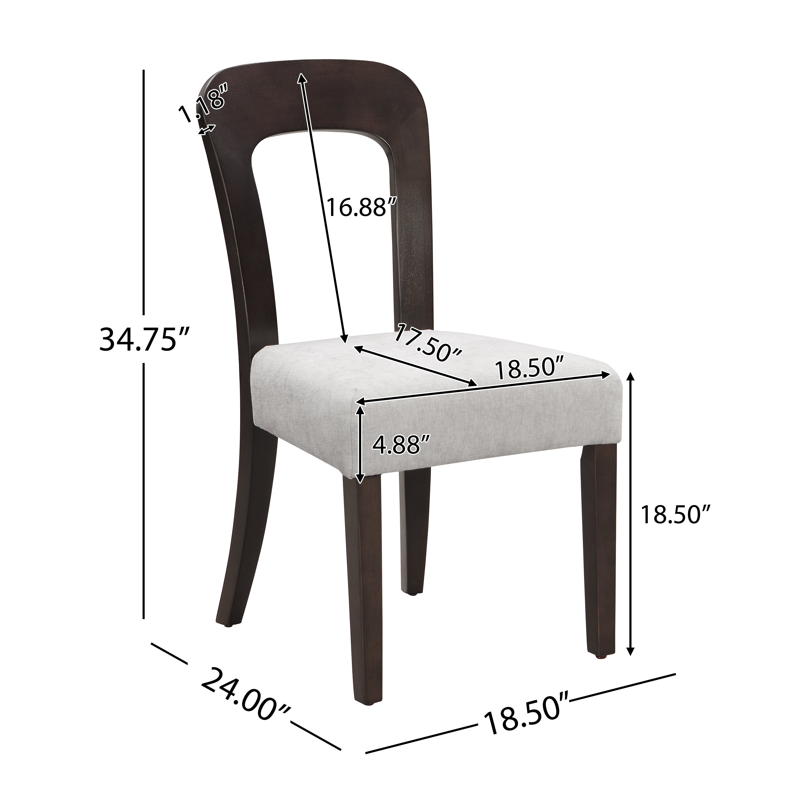 Dining Chairs Set of 2, Upholstered Kitchen Side Chairs