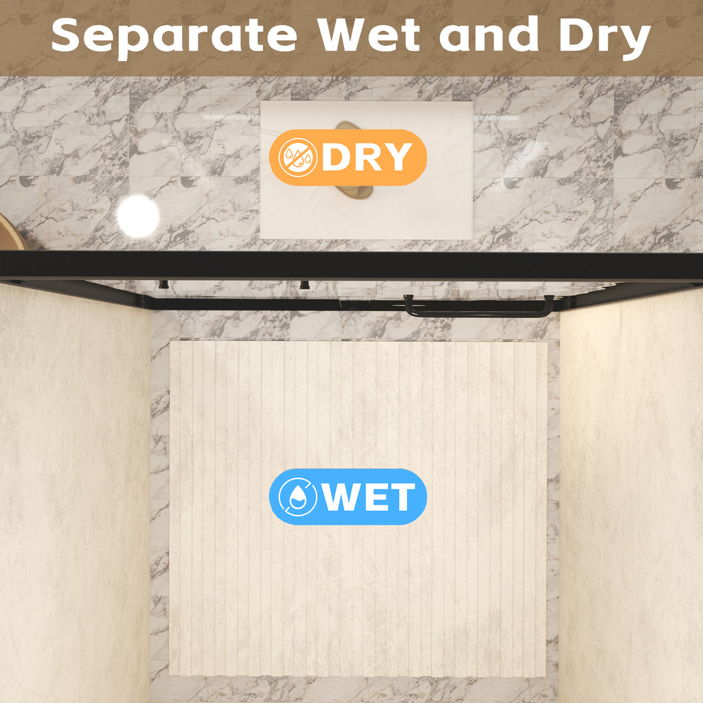 Double Sliding Shower Door - 44-48" W × 72" H