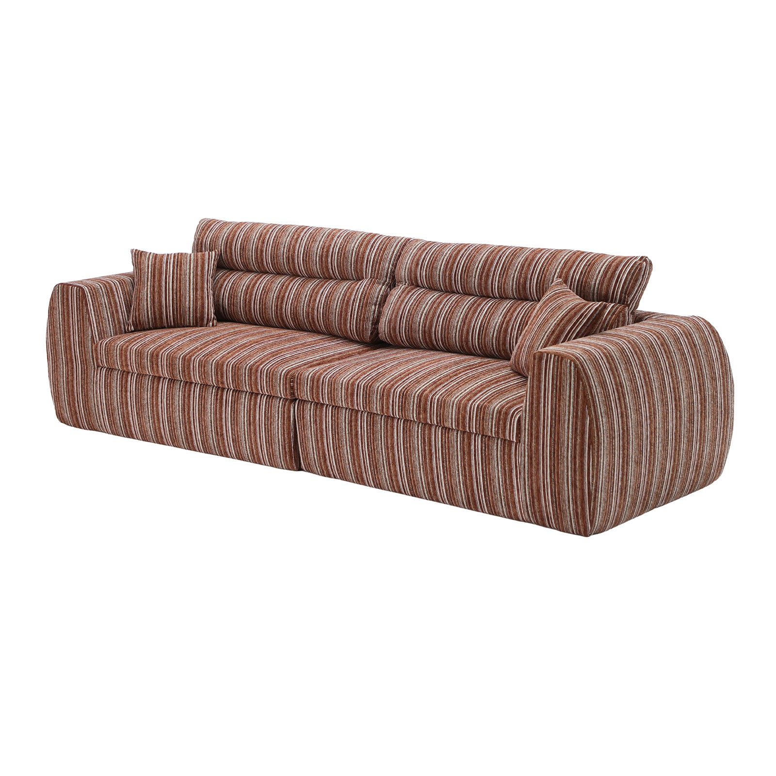 Woven Chenille Striped Compression Sofa