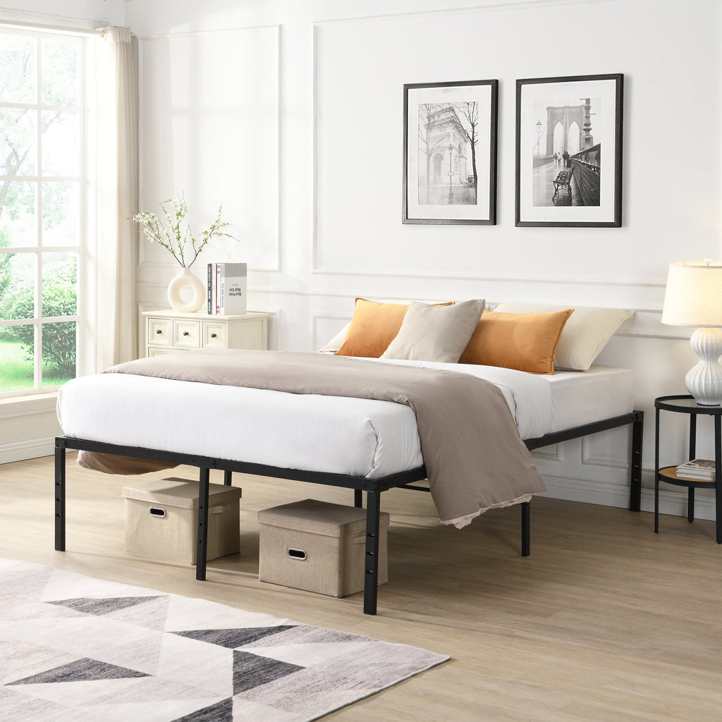 Queen Size Bed Frame - Heavy Duty Metal Construction