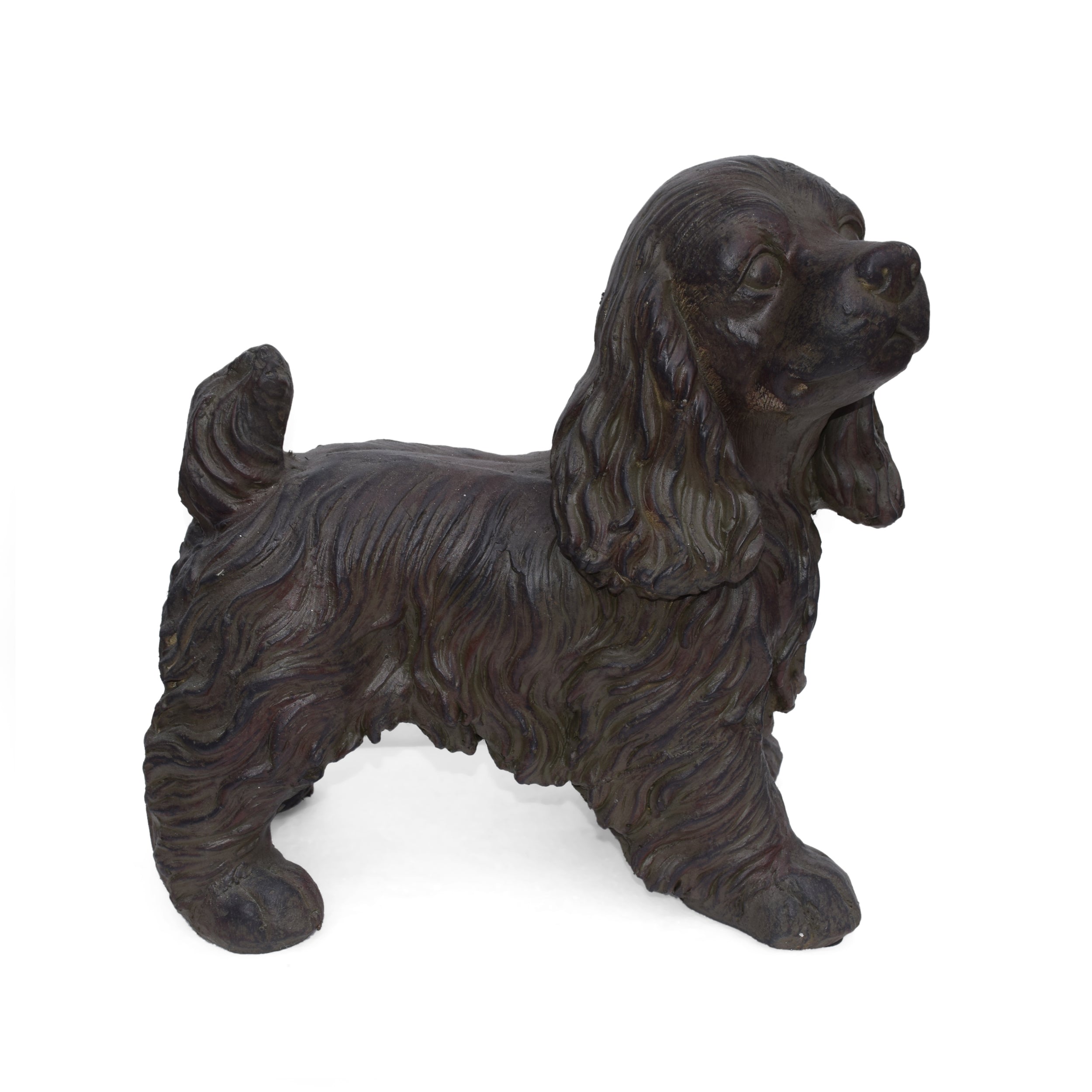 Josie Dog Cast Stone Garden Statue, Outdoor Cocker Spaniel