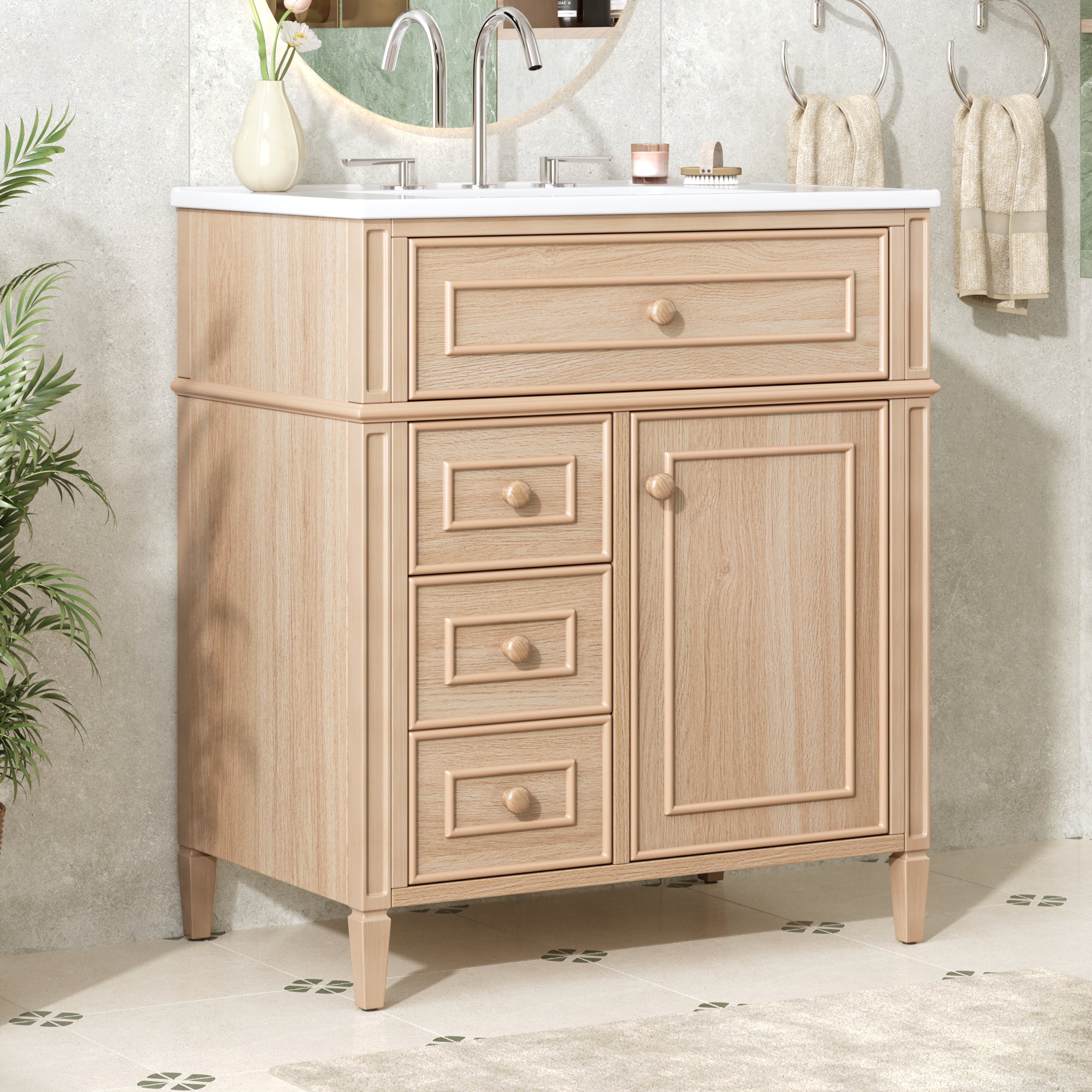30" Bathroom Vanity With Sink
