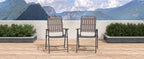 Brown 2-Piece Folding Chair Set