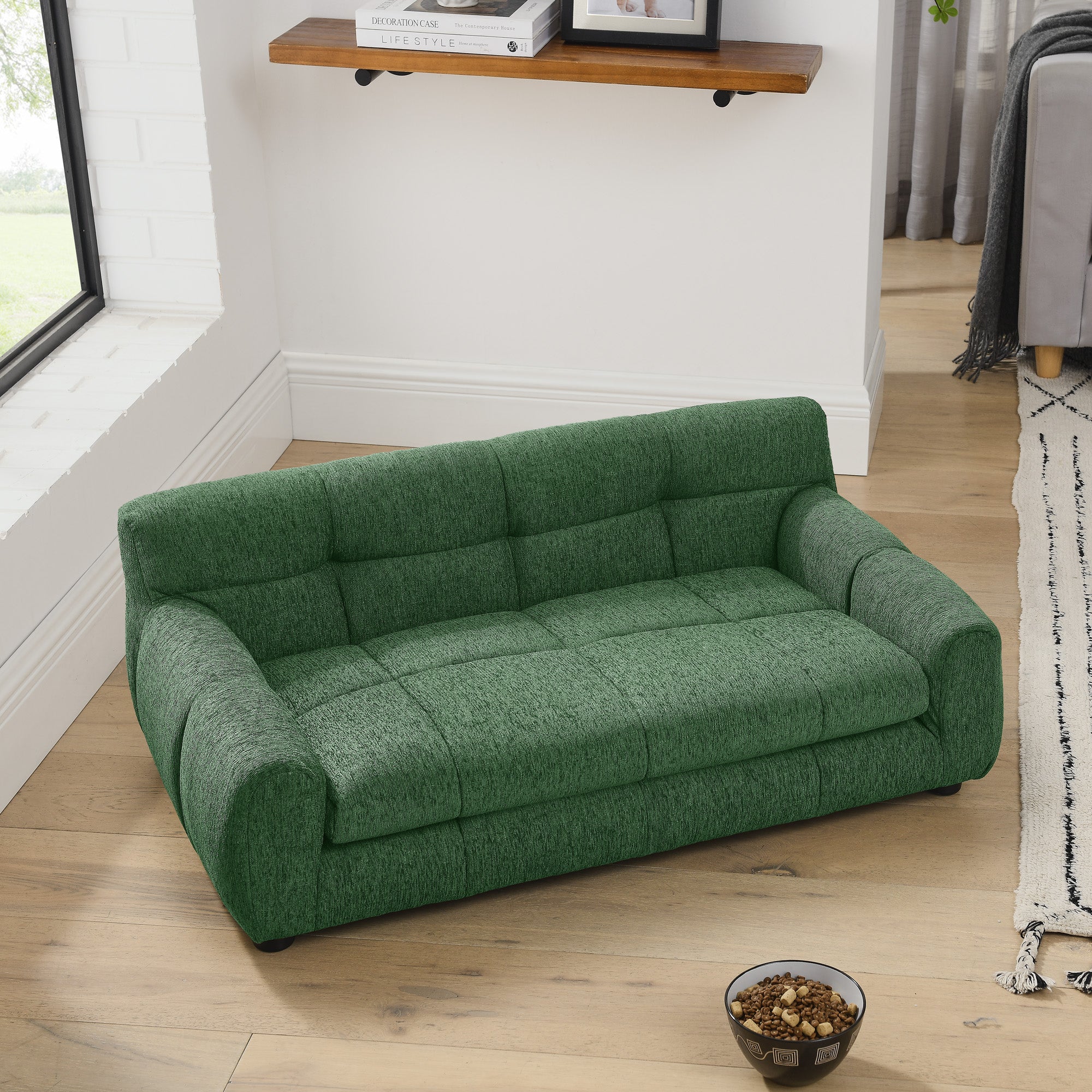 Soft and Comfortable Pet Sofa with Backrest and Armrests