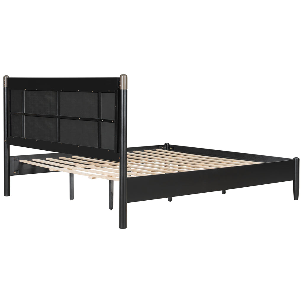 Solid Wood King Bed - Heavy Duty Support