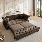 83.8" Oversized Chesterfield Pull Out Sofa Bed