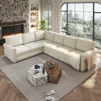118" L-Shaped Sofa Couch with Pull-Out Bed