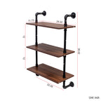 Industrial Pipe Shelf - 3 Tier & 2 Tier Wall Mounted Shelves