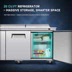 Orikool 72M IN Commercial Refrigerators Sandwich & Salad Prep Table
