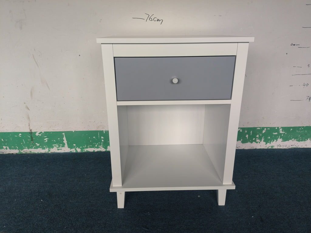 26.77"H Wooden Nightstand with One Drawer One Shelf for Kids & Adults