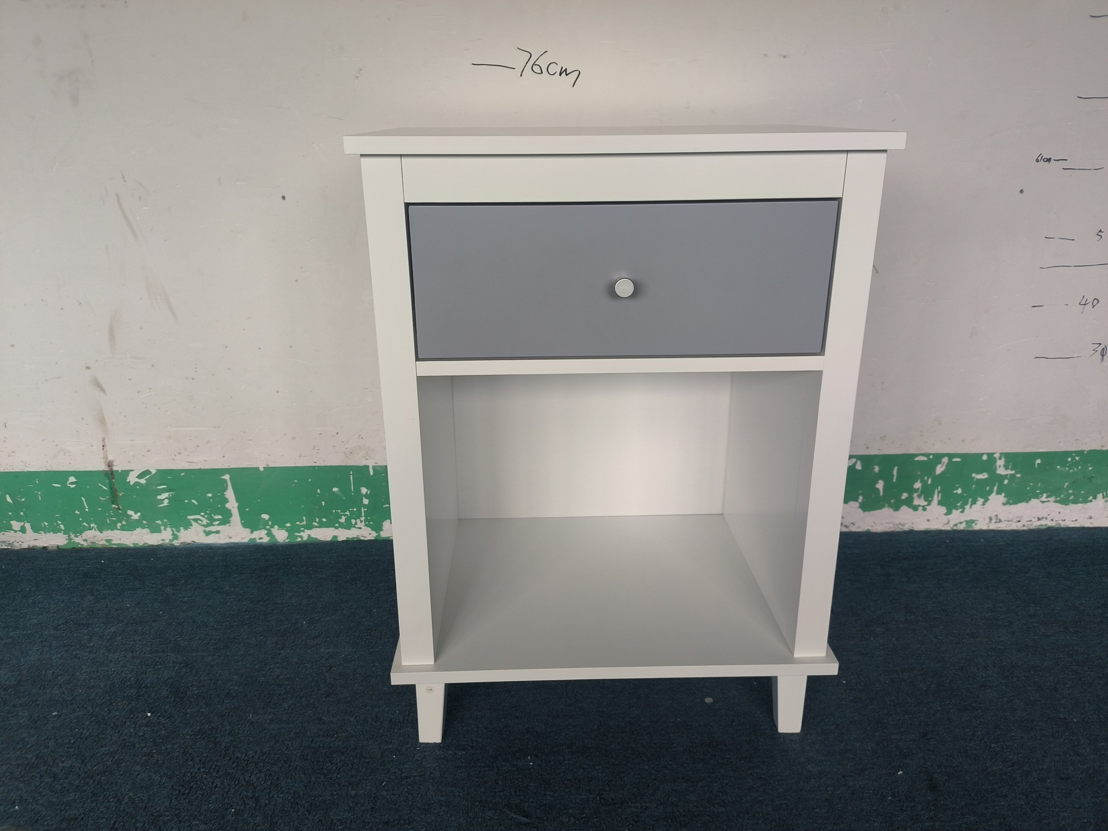 26.77"H Wooden Nightstand with One Drawer One Shelf for Kids & Adults
