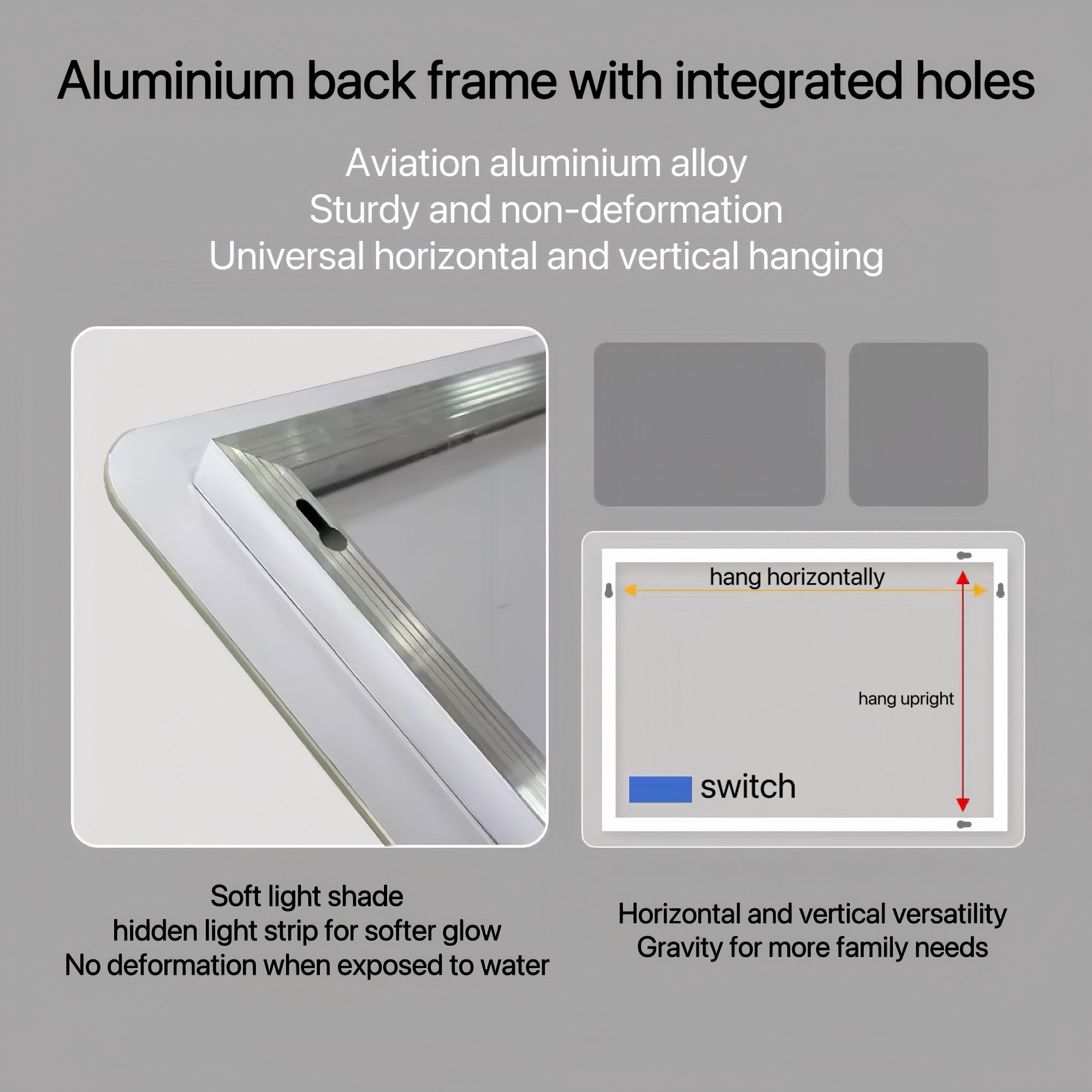 Backlit Bathroom Mirror with LED Lights