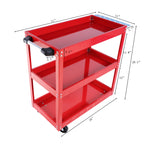Tool Cart on Wheels, 3 Tier Rolling Mechanic Tool Cart