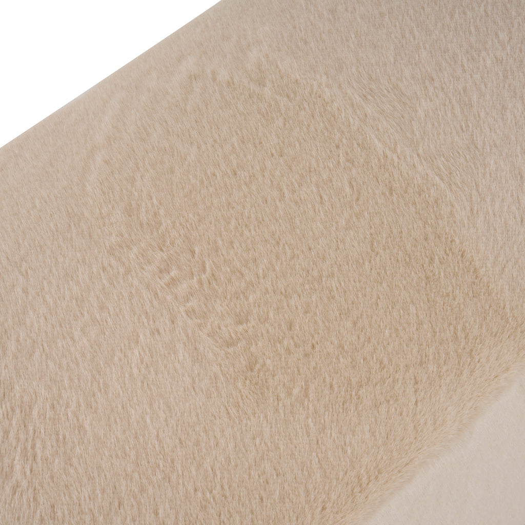 Almond Long Plush Ottoman