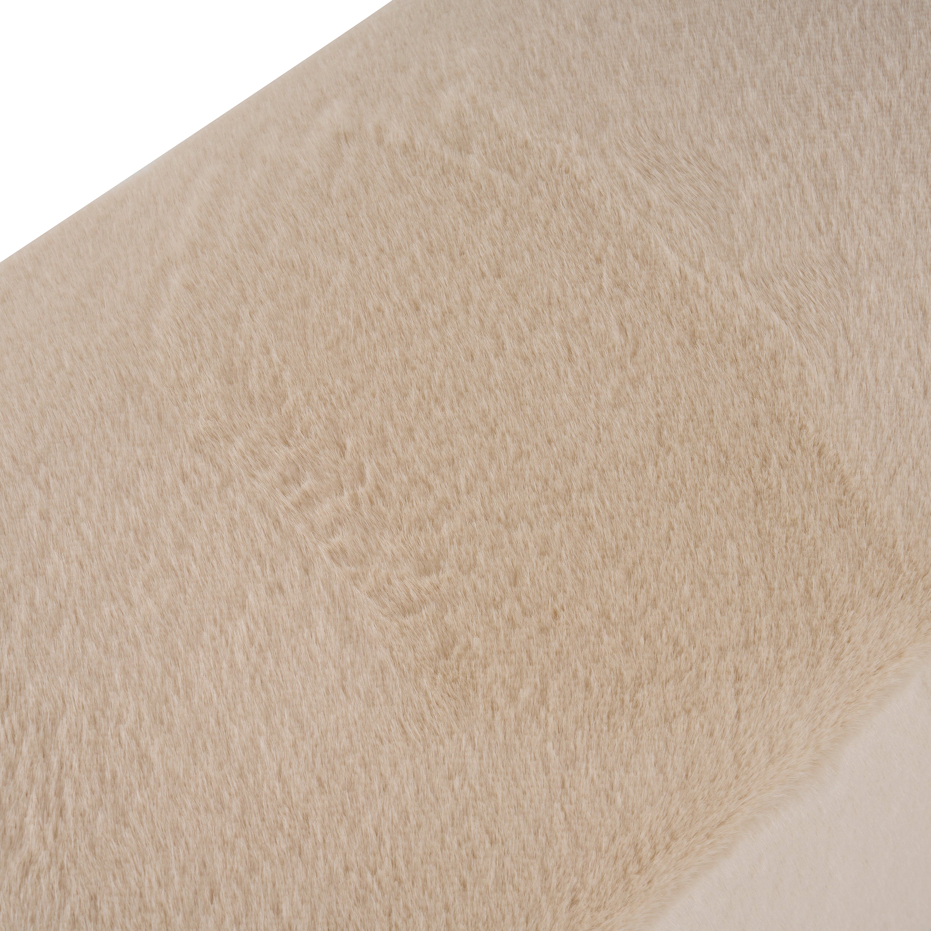Almond Long Plush Ottoman