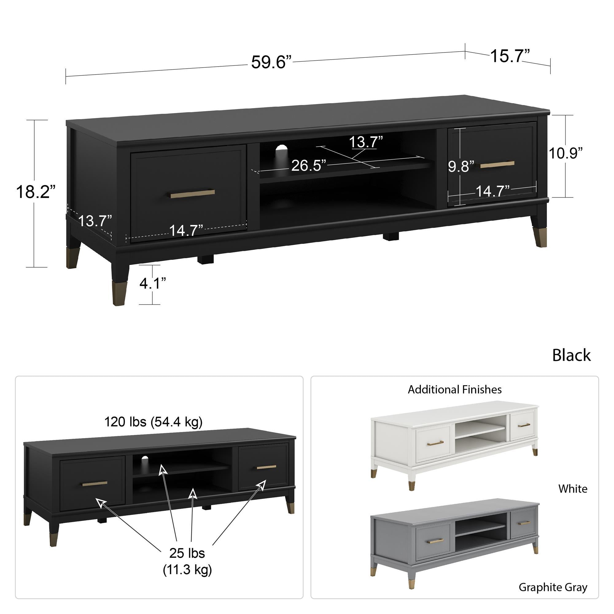 Westerleigh TV Stand - Dark Gray