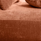 140" Modern Curved Sectional Sofa with Chaise Lounge