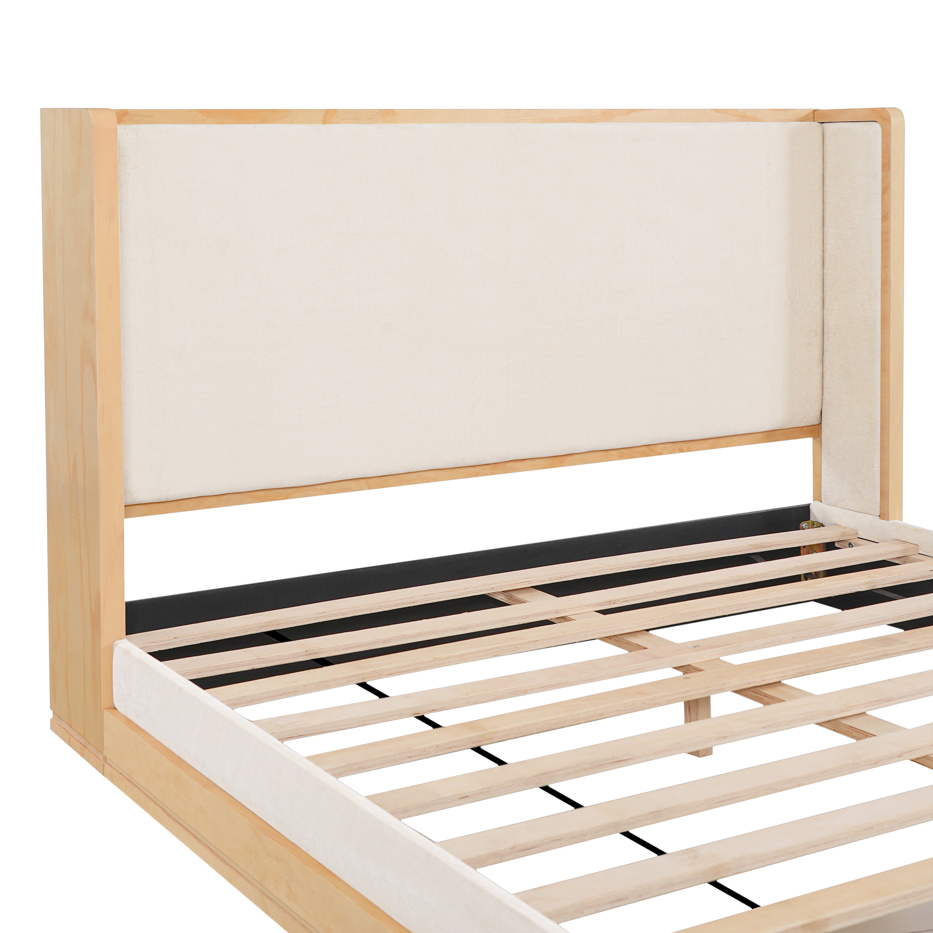 Mid-Century Modern Wood Bed Frame