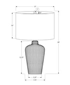 24"h Black Ceramic Table Lamp