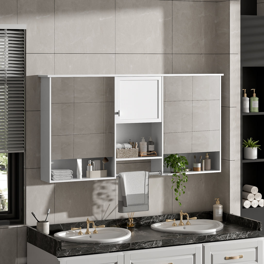 55 Inch Wall-Mount 3-in-1 Mirror Cabinet