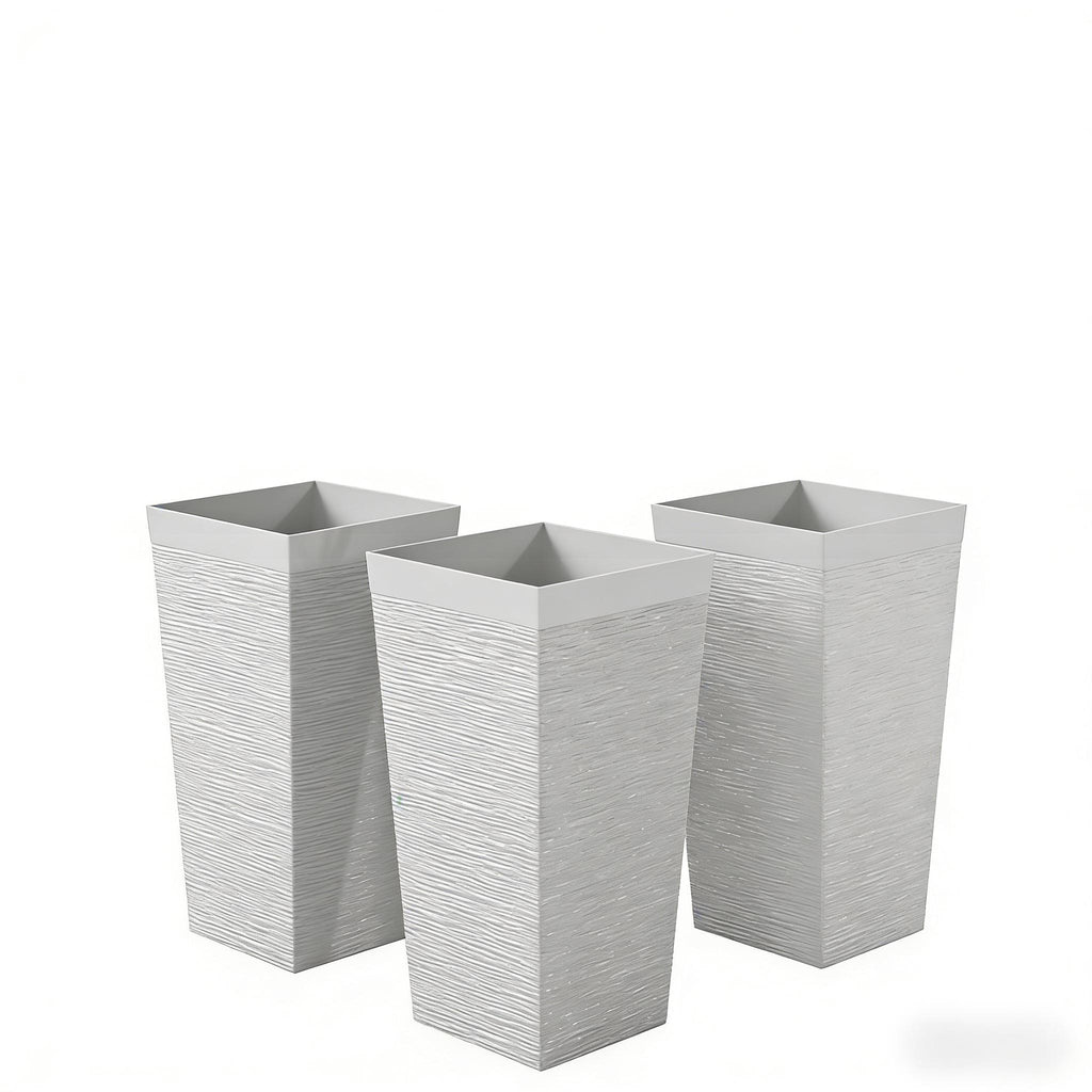 Stackable Tapered Planters, Set of 3 Outdoor Planters