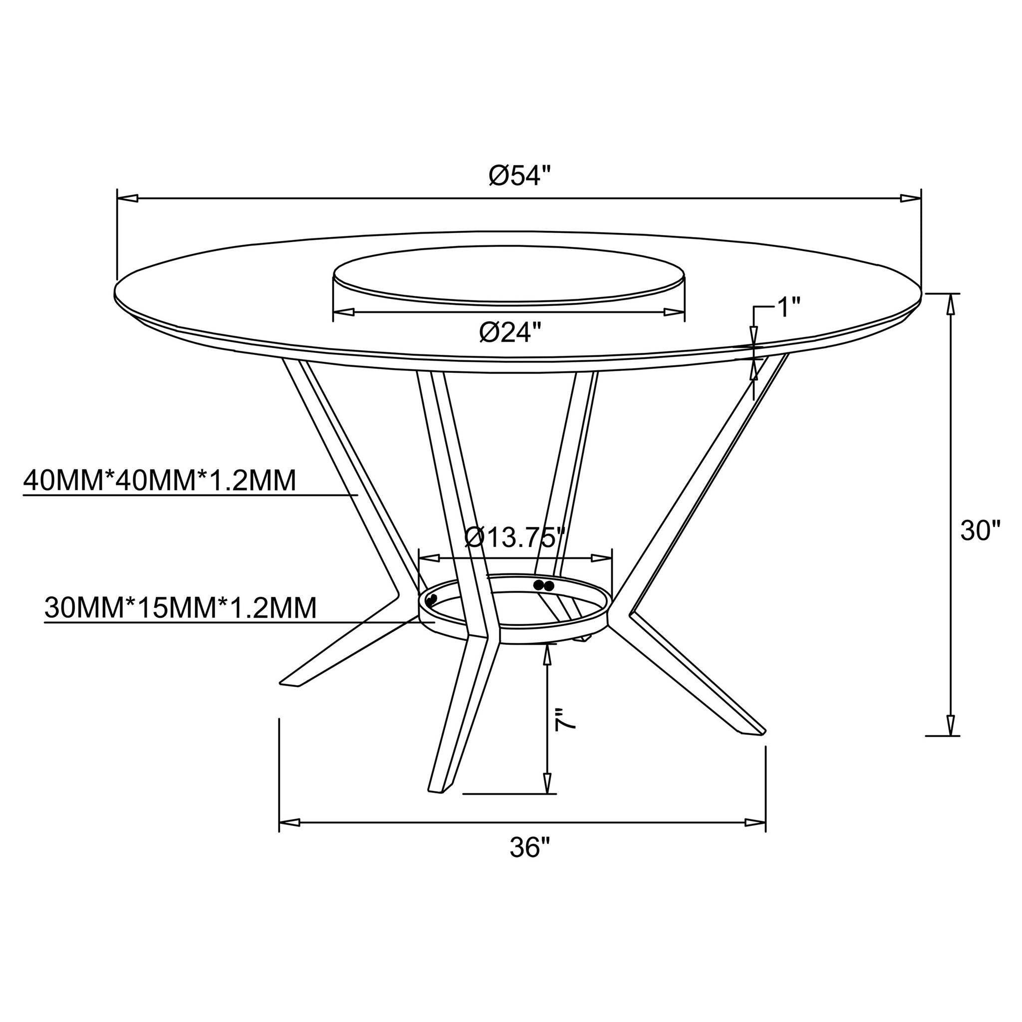 Anchor - 5 Piece Round Dining Table Set With Swivel Chairs - Gloss White