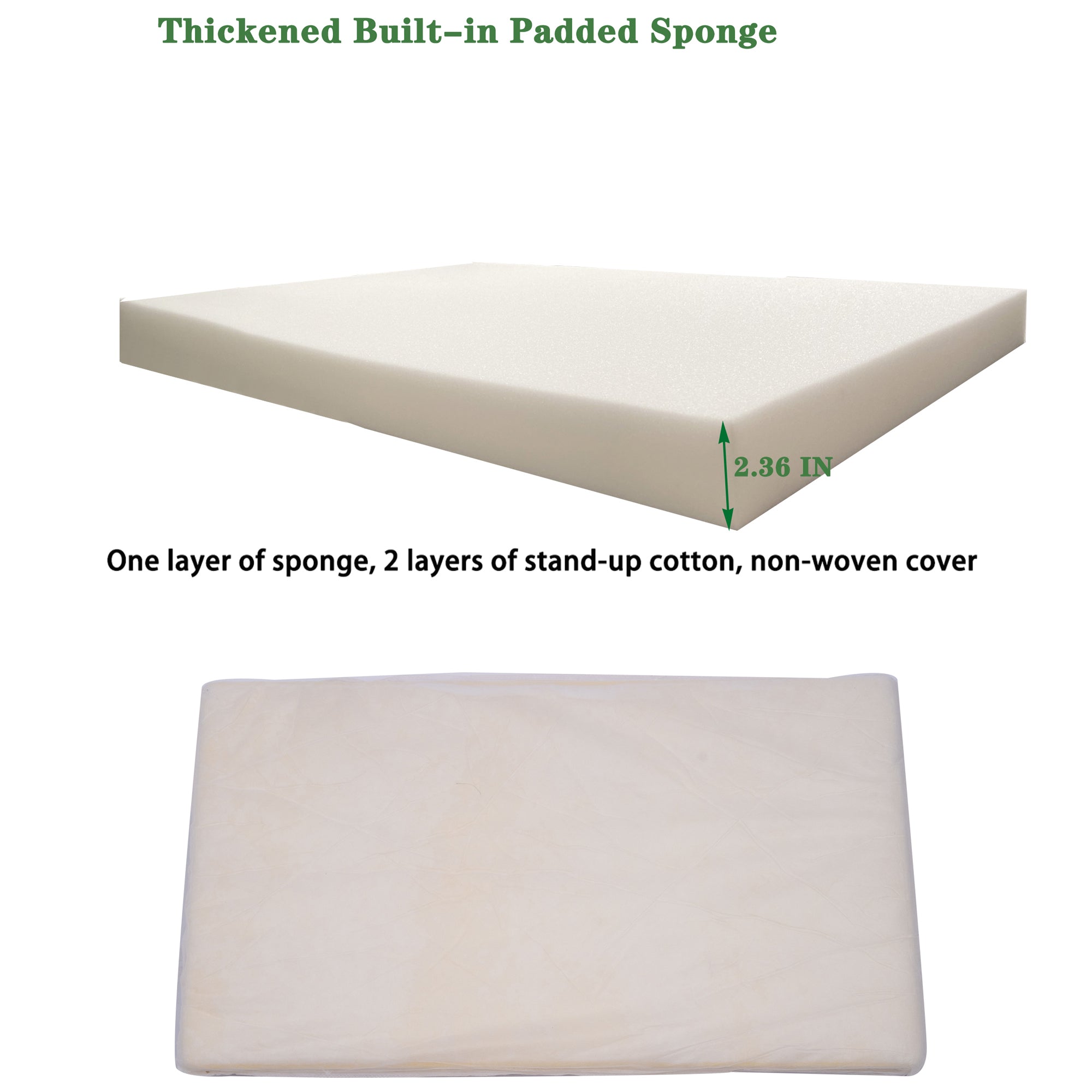 2PCS Set Outdoor Lounge Chair Cushion Replacement - Apple