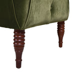 Samuel Tufted Roll Arm Chaise Lounge, Olive