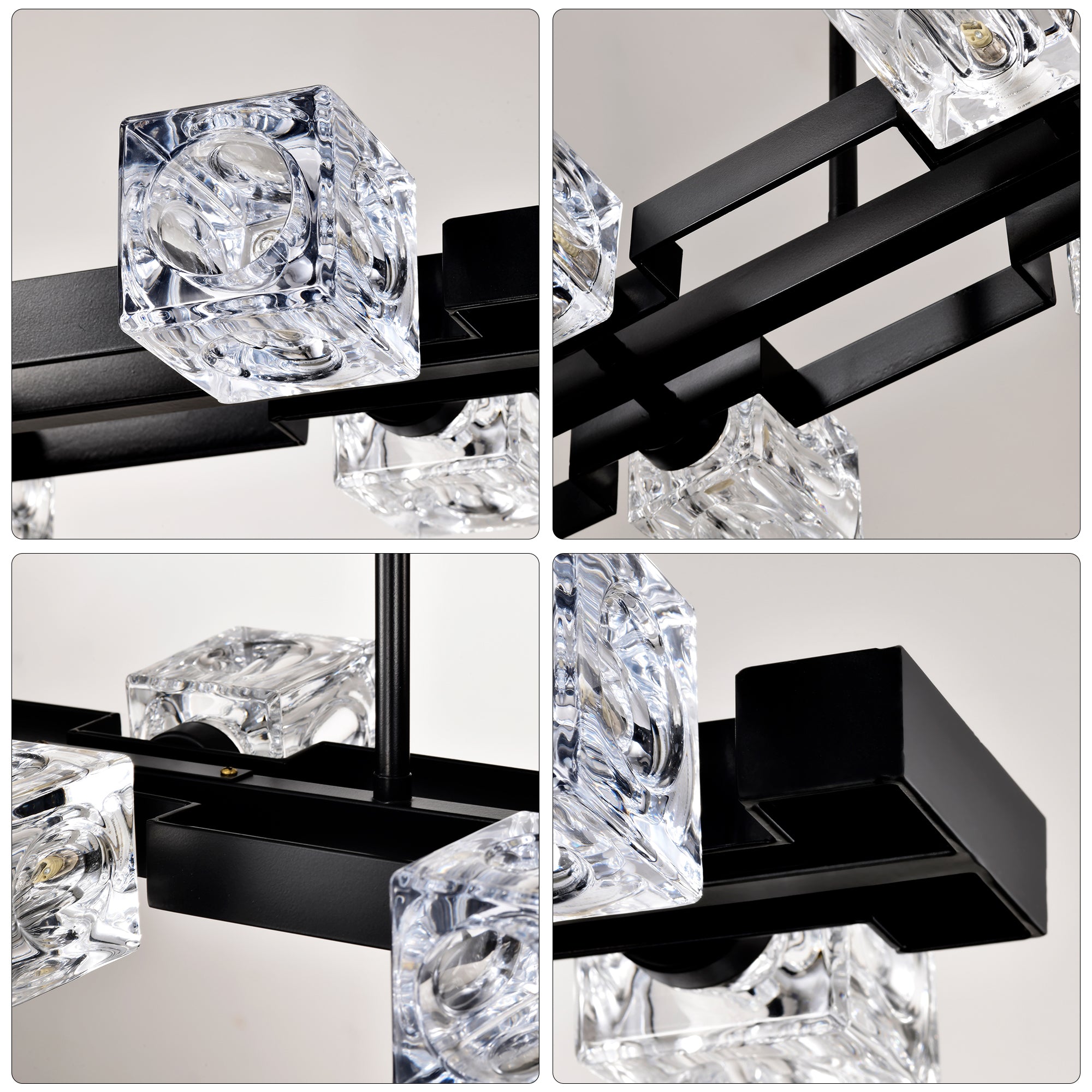 Rectangle Chandelier for Dining Room, 10-Light