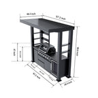 97-Inch 4-Burner Deluxe Stainless Steel Outdoor Kitchen Grill