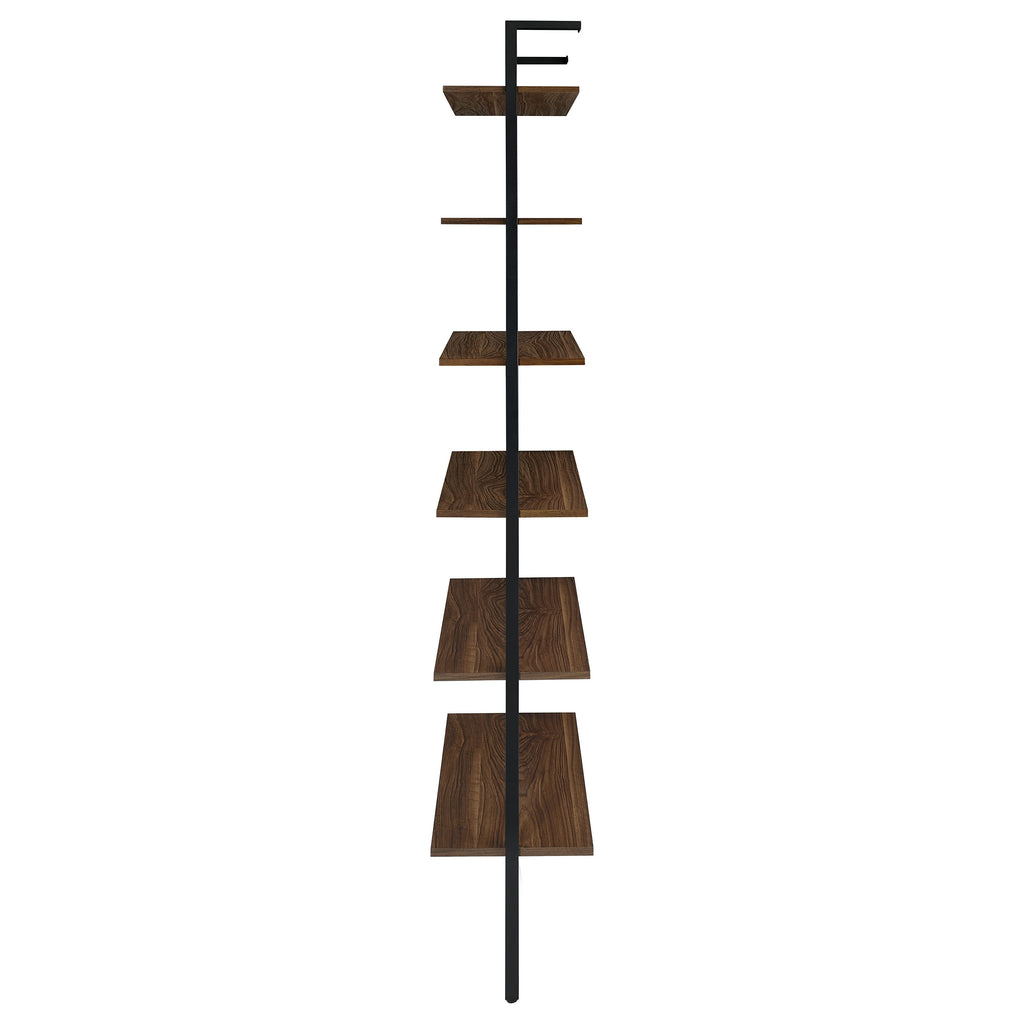 Christy Six-Shelf Open-Back Wall Bookshelf