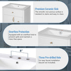 24-Inch Bathroom Vanity with Ceramic Sink
