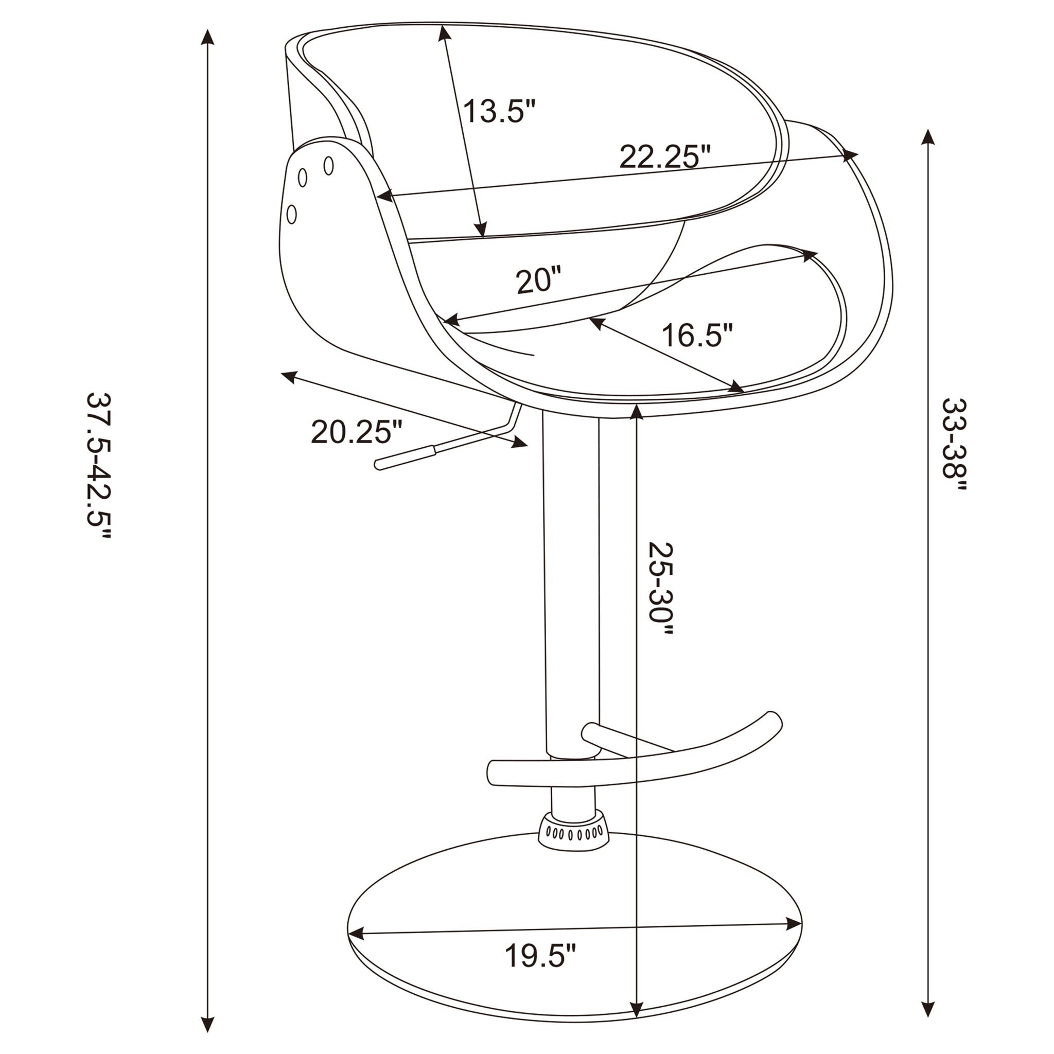Ergonomic Adjustable Bar Stool