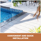 30 PCS Interlocking Deck Tiles Striped Pattern