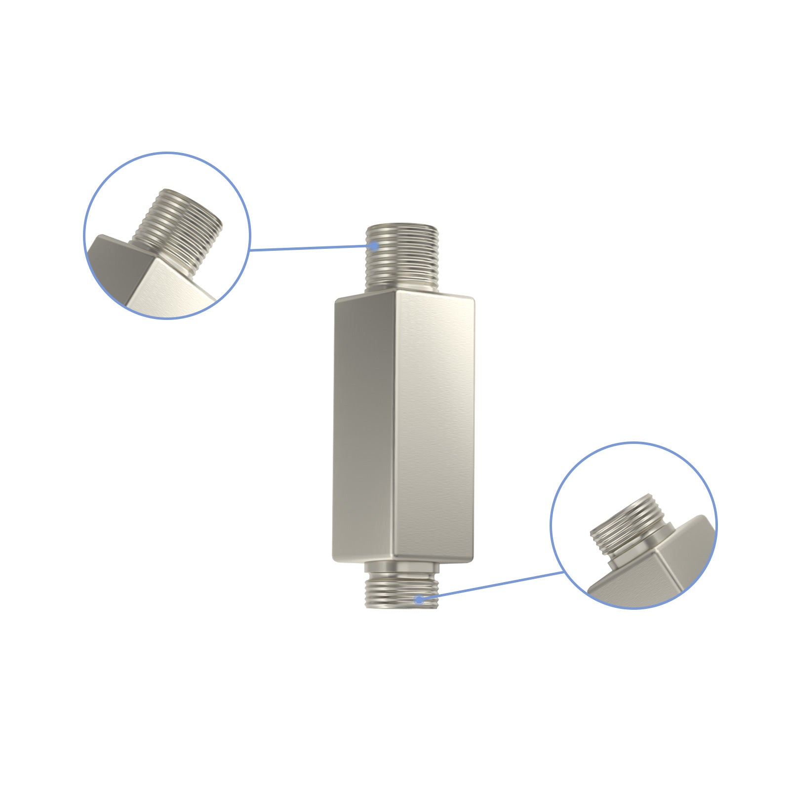 3" Ceiling Mounted Shower Arm with Flange in Brushed Nickel