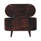 Solid Wood Light Rounded Lid-up Blanket Box